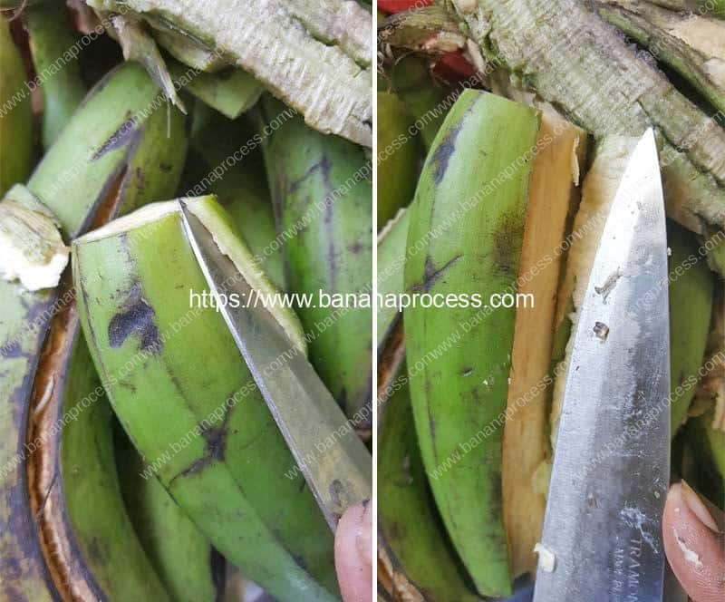 How-to-Peel-Green-Banana-Open-Banana-Peel-with-knife