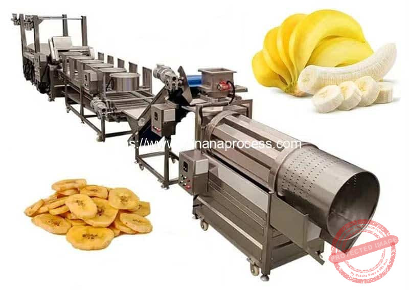 Automatic-Banana-Chips-Frying-Deoiling-Seasoning-Production-Line