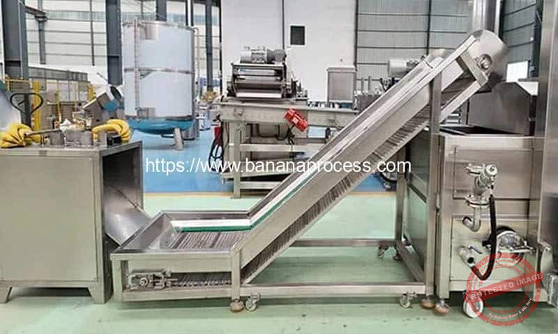Banana Chips Cutting Slicing Machine with Take Away Conveyor
